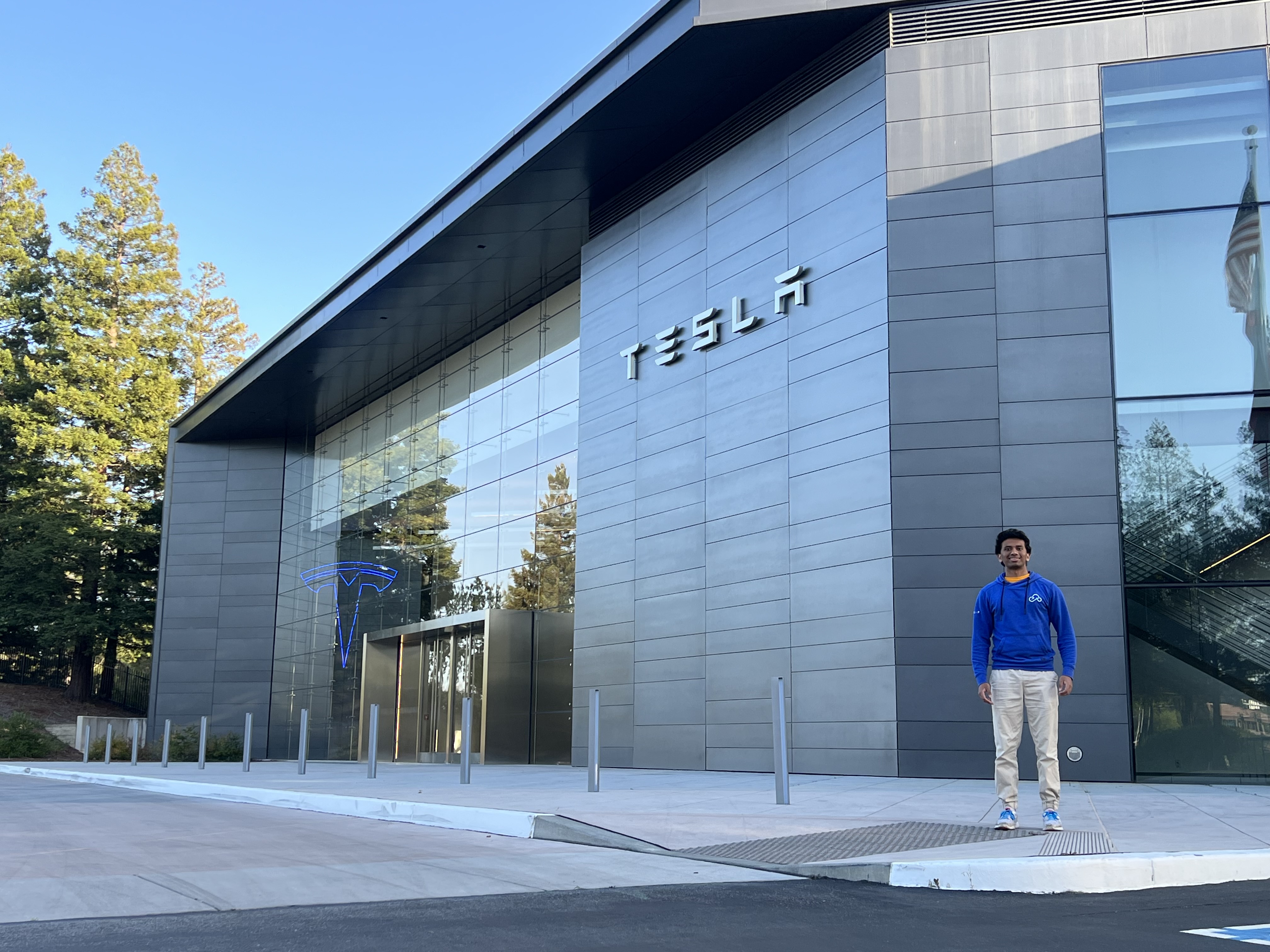 Tesla Engineering HQ Picture with Aniruth
