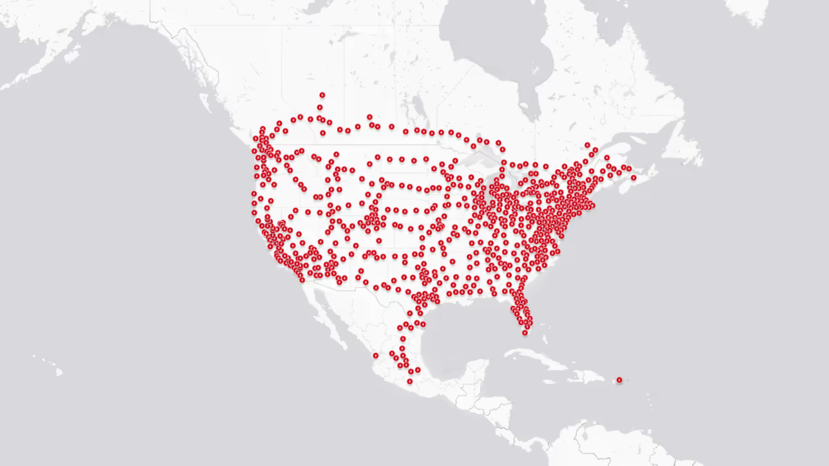 Tesla Supercharger Locations on Map